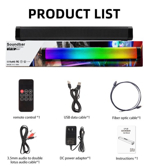 Bosebt LP-18 RGB Colourful LED Bluetooth speaker